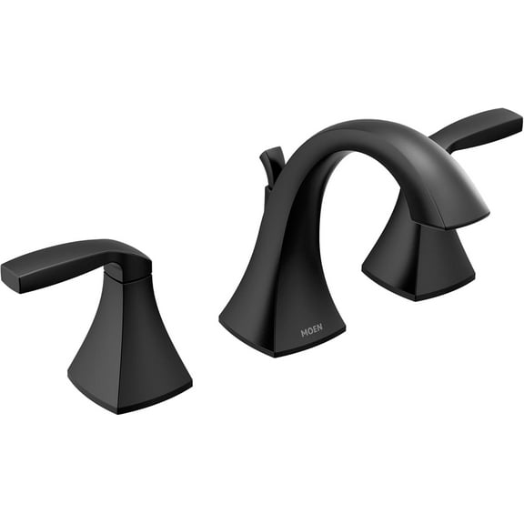 Open Box Moen T6905BL Voss Matte Black Two-Handle Bathroom Faucet