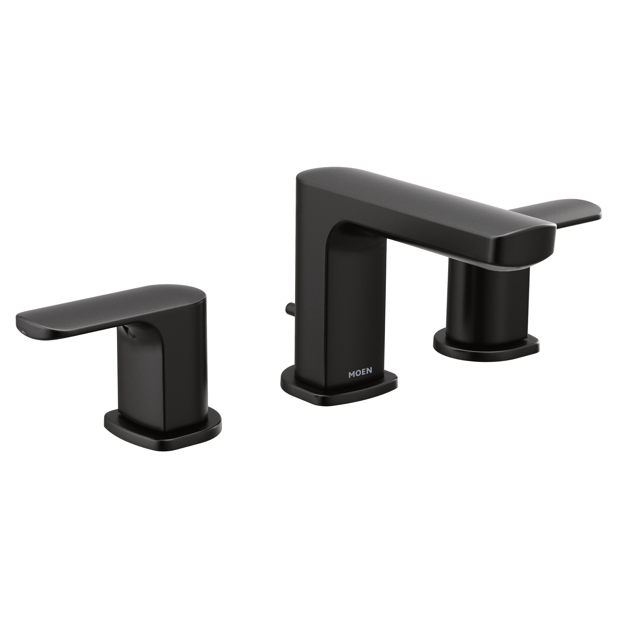 Moen Rizon Matte Black Two-Handle Widespread Bathroom Faucet, Valve Required, T6920BL