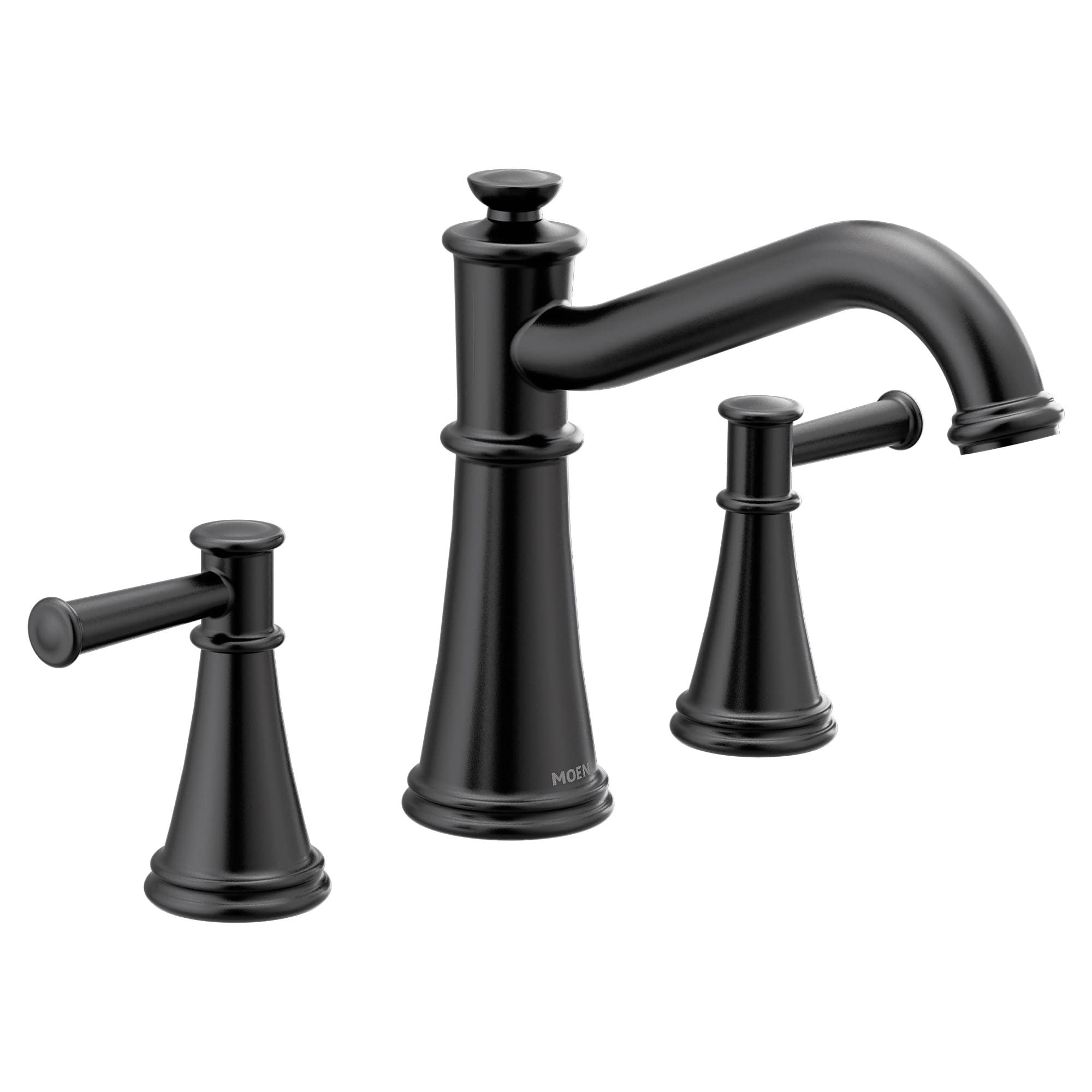 Moen T9023BL Belfield Deck Mounted Roman Tub Filler Trim - Black