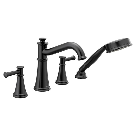 Moen T9024 Belfield Deck Mounted Roman Tub Filler Trim - Black