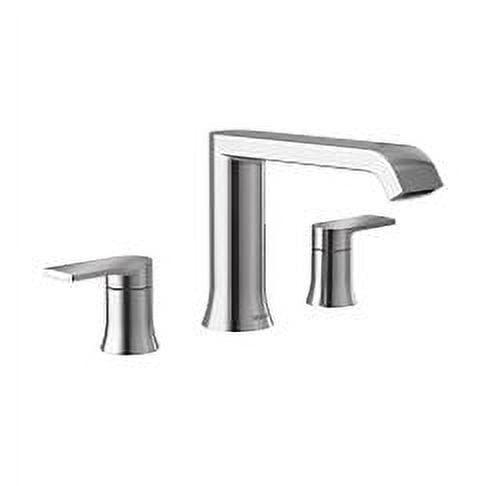 Sleek Genta LX 7" Polished Nickel Widespread Bathroom Faucet