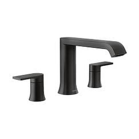 Polished Nickel Modern 7" High Widespread Deck Mounted Faucet