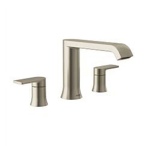 Elegant Brushed Nickel 10" Widespread Modern Bathroom Faucet