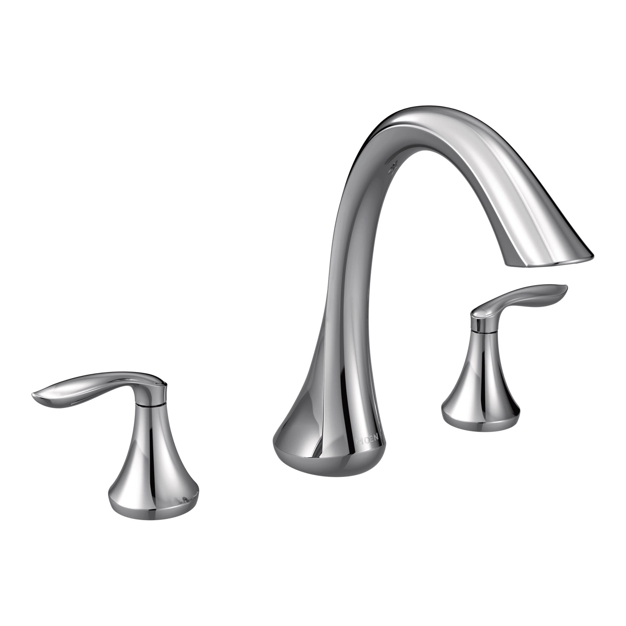 Chrome Transitional Deck Mounted Roman Tub Faucet