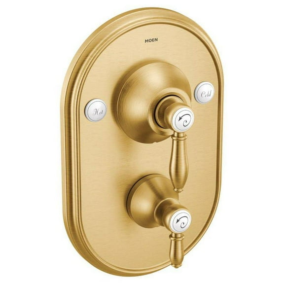 Moen TS32100 Gold Zinc 3 Modes 2 Handles Shower Valve Trim
