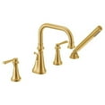 thumbnail image 1 of Moen TS44504 Brass Gold 10-13/16in Deck Mounted Roman Tub Filler Faucet 2 Piece, 1 of 1