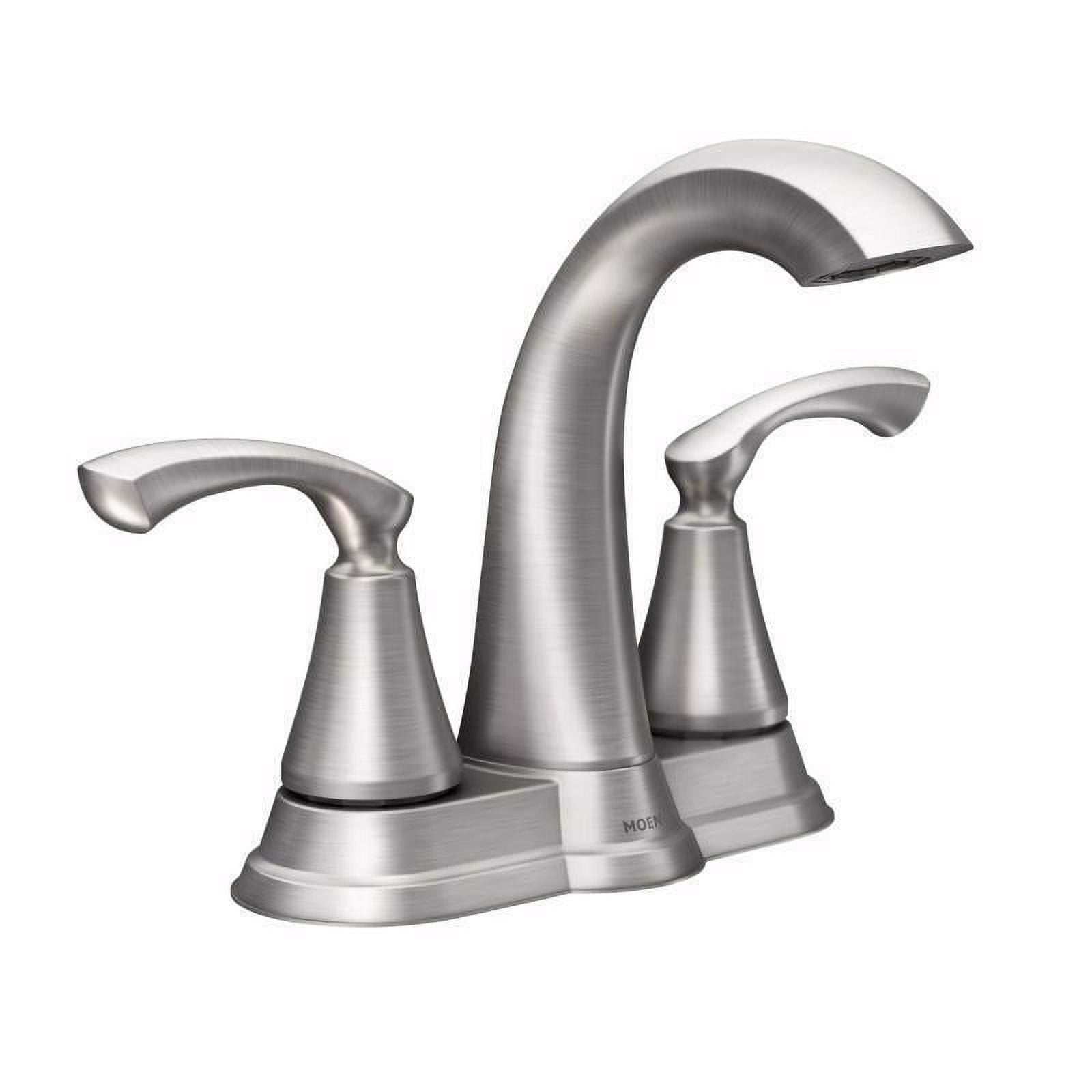 Tiffin Brushed Nickel High Arc Lever Bathroom Faucet