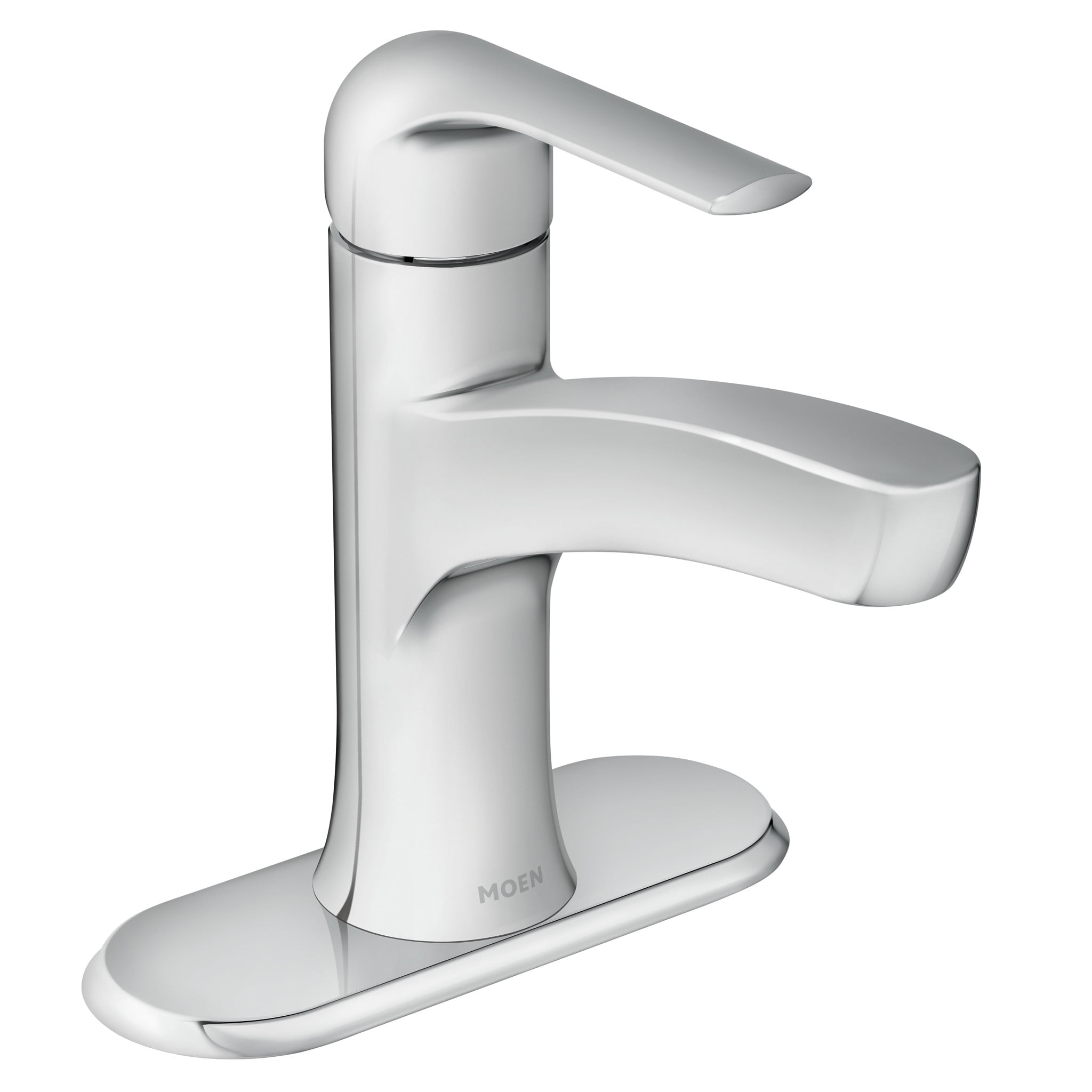 Moen Tilson Chrome Bathroom Sink Faucet with Optional Deck Plate, 84565
