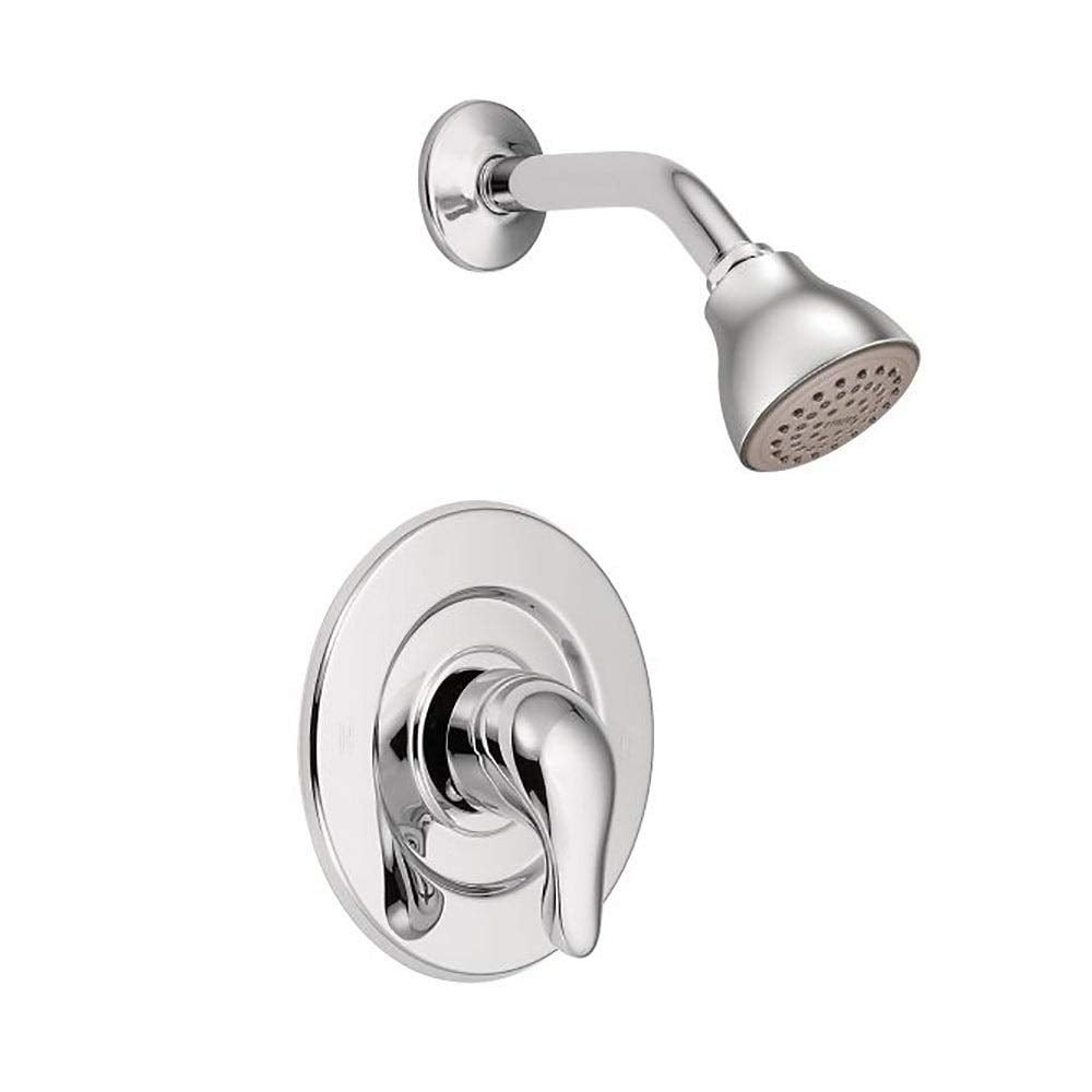 Chrome Adjustable Height Wall Mounted Shower Faucet Set