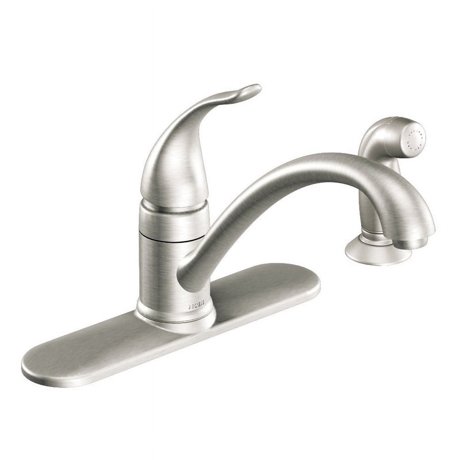 Moen Stainless Steel Single Handle Kitchen Faucet with Side Sprayer