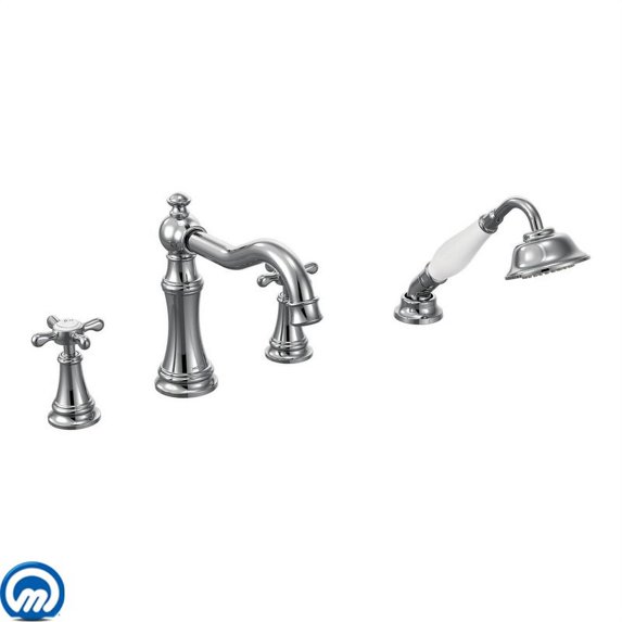 Moen Ts21102 Weymouth Deck Mounted Roman Tub Filler Trim - Chrome
