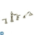 thumbnail image 1 of Moen TS21104NL Weymouth Deck Mounted Roman Tub Faucet Trim - Nickel, 1 of 2