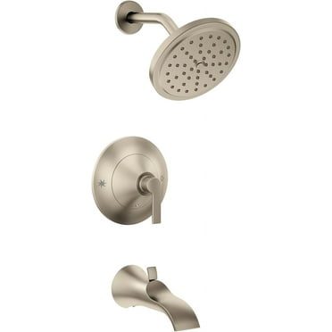 Moen TS2203EPBN Doux Posi-Temp Pressure Balancing Tub and Eco-Performance Shower Trim Kit, Valve Required, Brushed Nickel