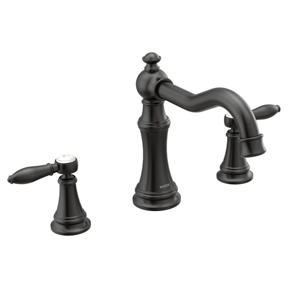 Moen Ts22103 Weymouth Deck Mounted Roman Tub Filler Trim (Less Valve) - Black