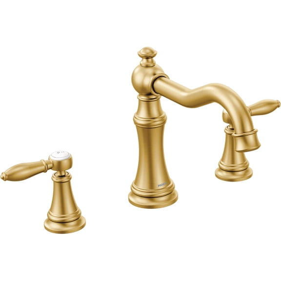 Moen Ts22103 Weymouth Deck Mounted Roman Tub Filler Trim (Less Valve) - Gold