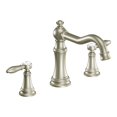 thumbnail image 1 of Moen TS22103BN Weymouth 2-Handle Diverter Deck-Mount High-Arc Roman Tub Faucet in Brushed Nickel (Valve Sold Separately), 1 of 2