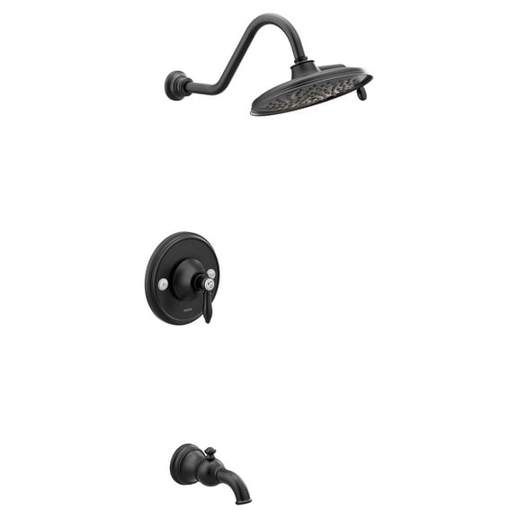 Moen Ts32104 Weymouth Posi-Temp Pressure Balanced Tub And Shower Trim - Black