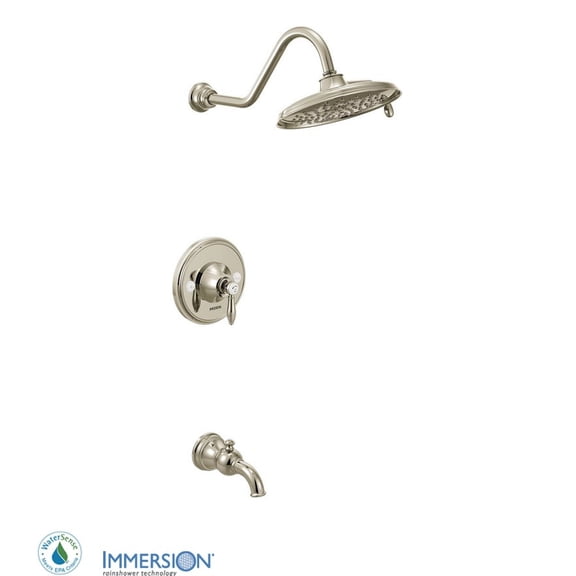 Moen Ts32104ep Weymouth Posi-Temp Pressure Balanced Tub And Shower Trim - Nickel