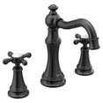 thumbnail image 1 of Moen Ts42114 Weymouth Double Handle Widespread Bathroom Faucet - Black, 1 of 7