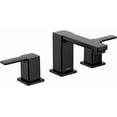 thumbnail image 1 of Moen TS6721BL 90 Degree Matte Black Two-Handle Widespread Modern Bathroom Faucet, Valve Required, 1 of 5