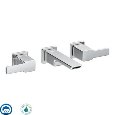 Moen Ts6730 Double Handle Wall Mounted Bathroom Faucet From The 90 Degree Collection -