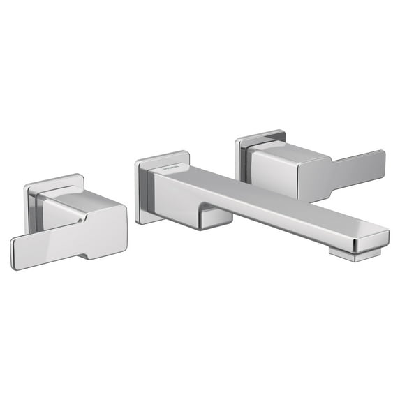 Moen Ts6731 90 Degree 1.2 GPM Wall Mounted Widespread Bathroom Faucet - Chrome