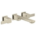 thumbnail image 1 of Moen TS6731BN 90 Degree Two-Handle Wall Mount Bathroom Faucet Trim, Valve Required, Brushed Nickel, 1 of 2