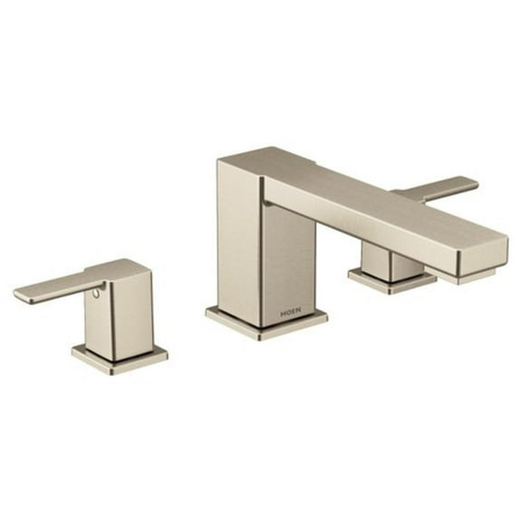 Moen TS913BN 90 Degree Two Handle Roman Tub Faucet in Brushed Nickel (Trim Only)