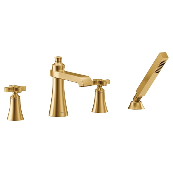 Moen TS929BG Flara Deck Mounted Roman Tub Filler - Gold