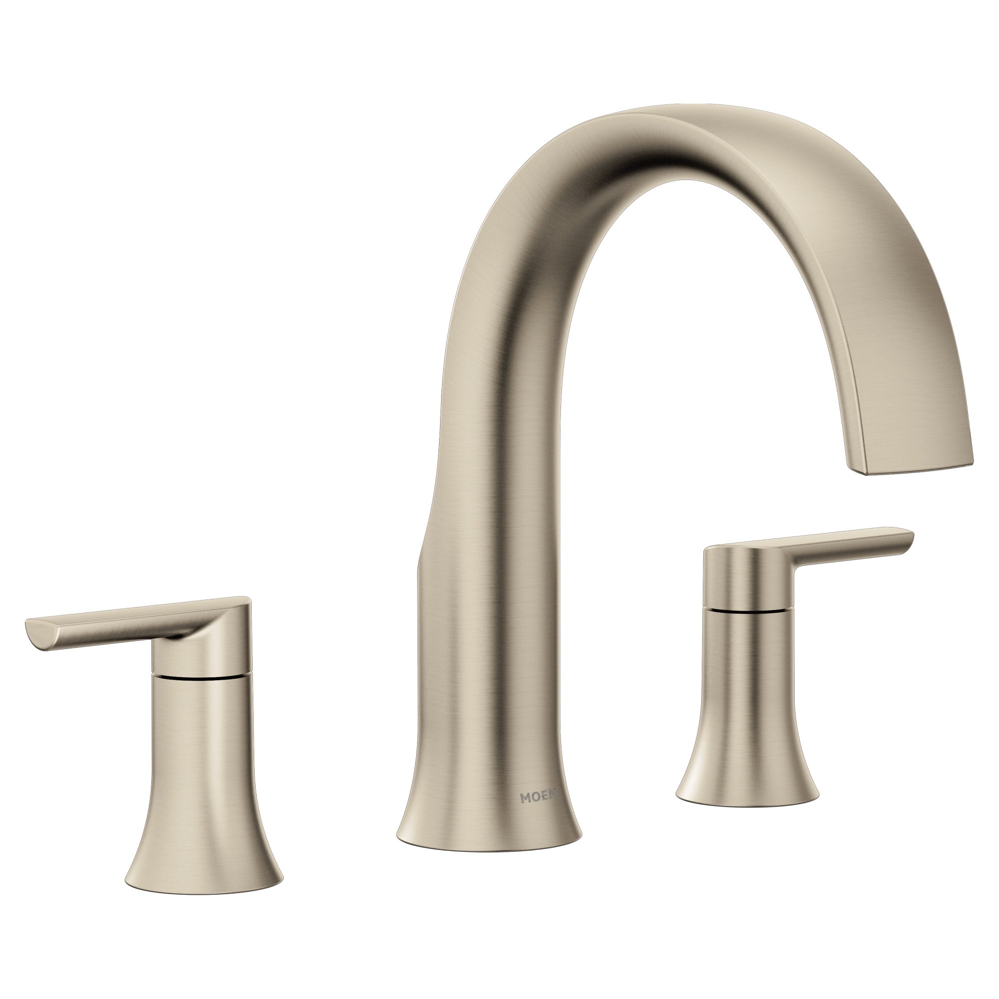 Brushed Nickel Modern Widespread Deck Mounted Faucet