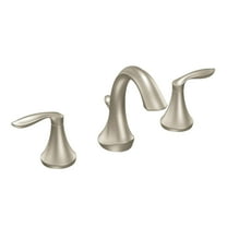 Moen Eva Brushed Nickel Two-Handle High Arc Widespread Bathroom Sink Faucet for 3-Hole Setups with Valve Included, TV6420BN