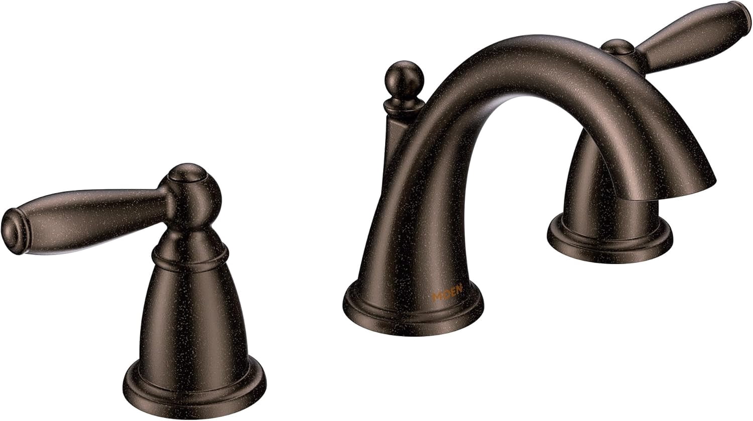 Moen TV6620ORB Brantford Oil-Rubbed Bronze Two-Handle Widespread Bathroom Sink Faucet for 3-Hole Setups with Valve Included