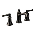 thumbnail image 1 of Moen Dartmoor Oil-Rubbed Bronze Two-Handle High Arc Widespread Bathroom Sink Faucet for 3-Hole Setups with Valve Included, 1 of 7