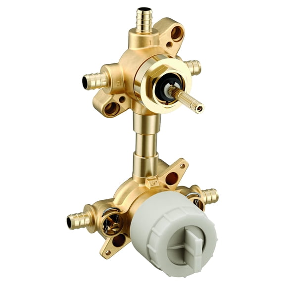 Moen M-CORE Mixing Valve with 2 or 3 Function Integrated Transfer Valve with Crimp Ring PEX Connections and Stops
