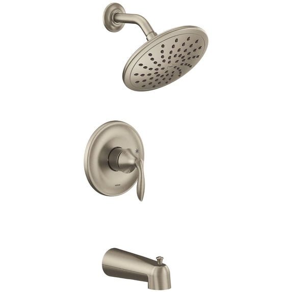 Moen UT2233EPBN Eva M-CORE 2-Series Eco Performance 1-Handle Tub and Shower Trim Kit in Brushed Nickel (Valve Sold Separately)