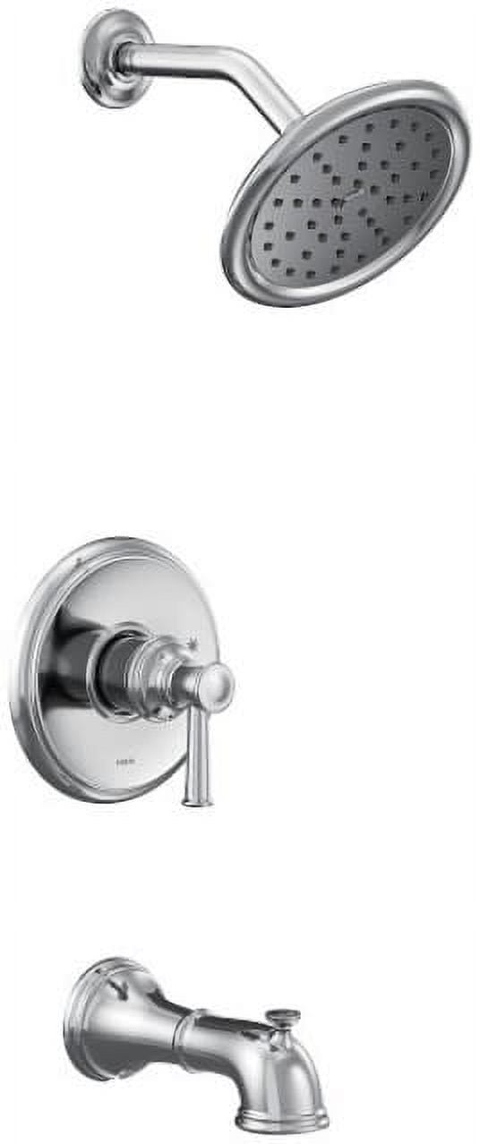 Classic Polished Nickel 7'' Rain Showerhead with Wall Mount