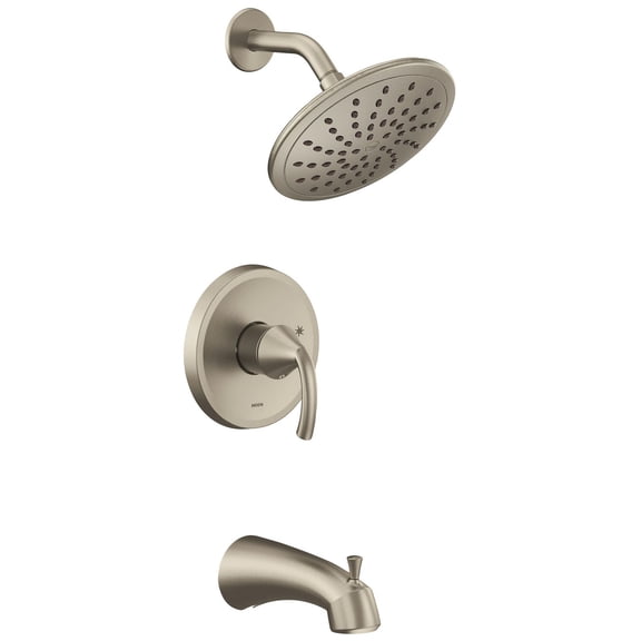Moen UT2843EPBN Glyde M-CORE 2-Series 1-Handle Tub and Shower Trim Kit, Valve Required, Brushed Nickel