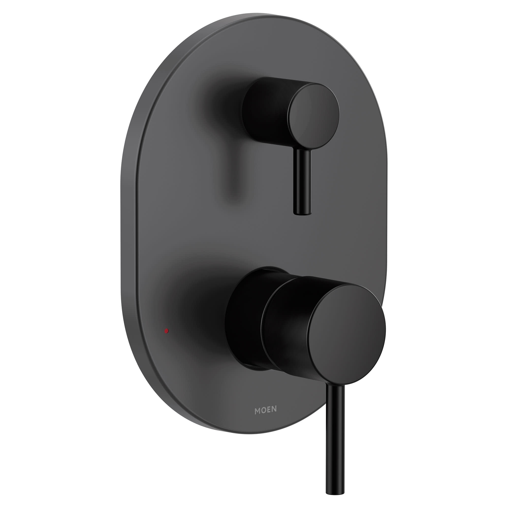 Align Matte Black Modern Lever Shower Trim with Integrated Valve