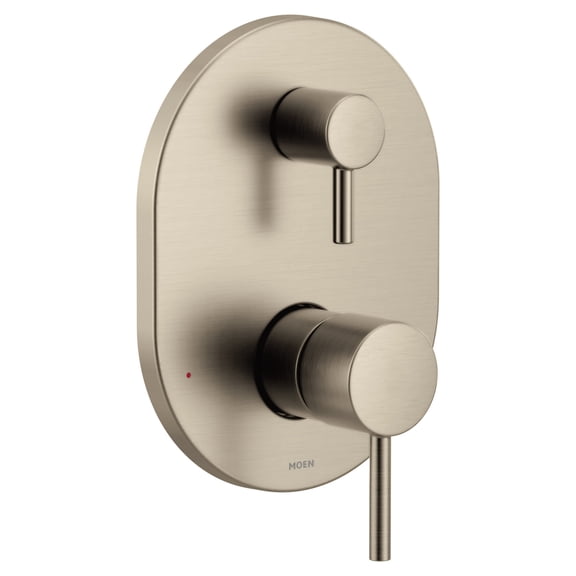 Moen UT3290BN Align M-CORE 3-Series 2-Handle Shower Trim with Integrated Transfer, Valve Required, Brushed Nickel