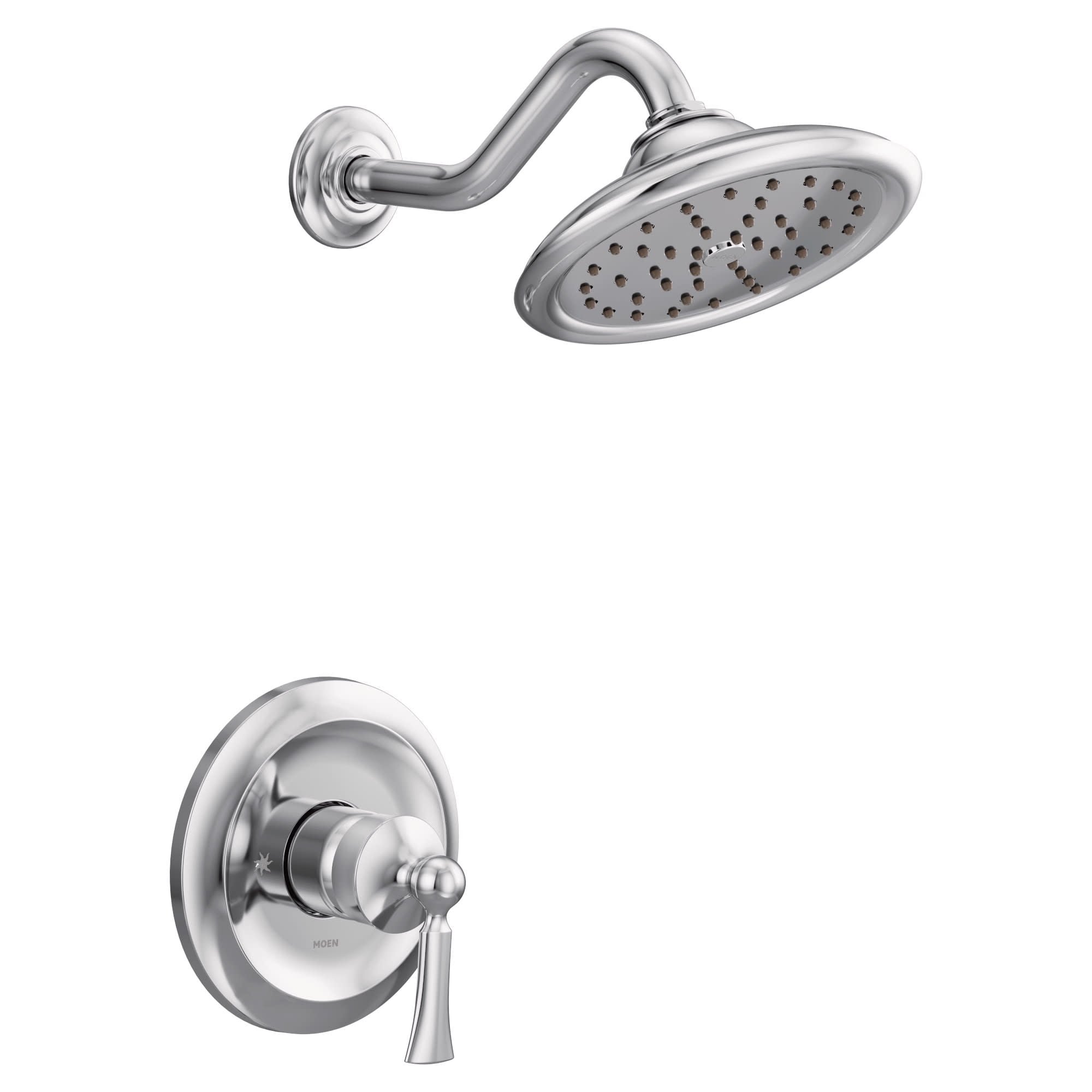 Classic Rain Shower Wall-Mounted Kit in Distressed Bronze