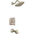 thumbnail image 1 of Moen UT3693BN Voss M-CORE 3-Series 1-Handle Tub and Shower Trim Kit, Valve Required, Brushed Nickel, 1 of 3