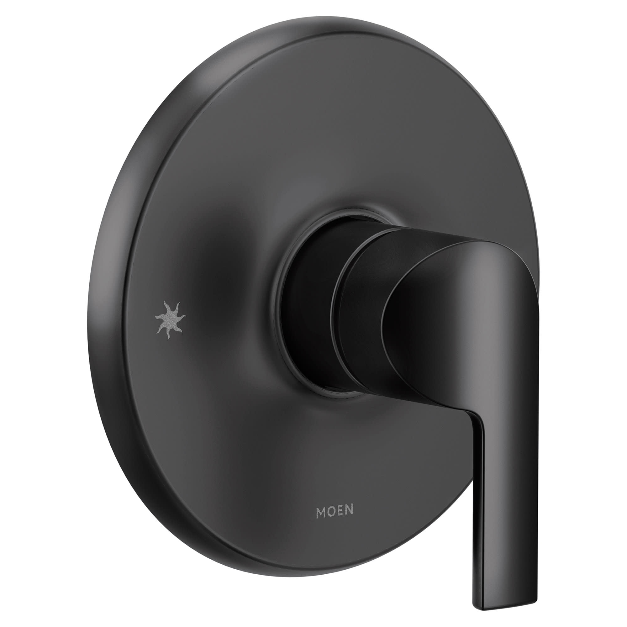 Modern Matte Black Lever Shower Trim Kit - USA Made