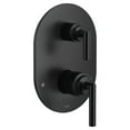 thumbnail image 1 of Moen UTS3311BL Arris Two Handle Pressure Balancing Valve Trim in Matte Black, 1 of 3