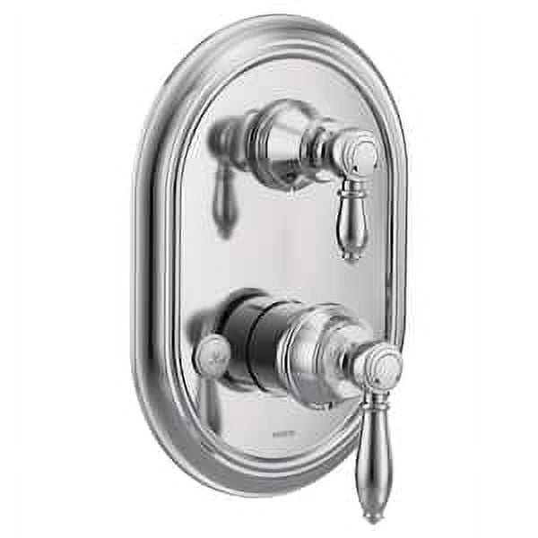 Victorian Polished Nickel Double Lever Shower Trim