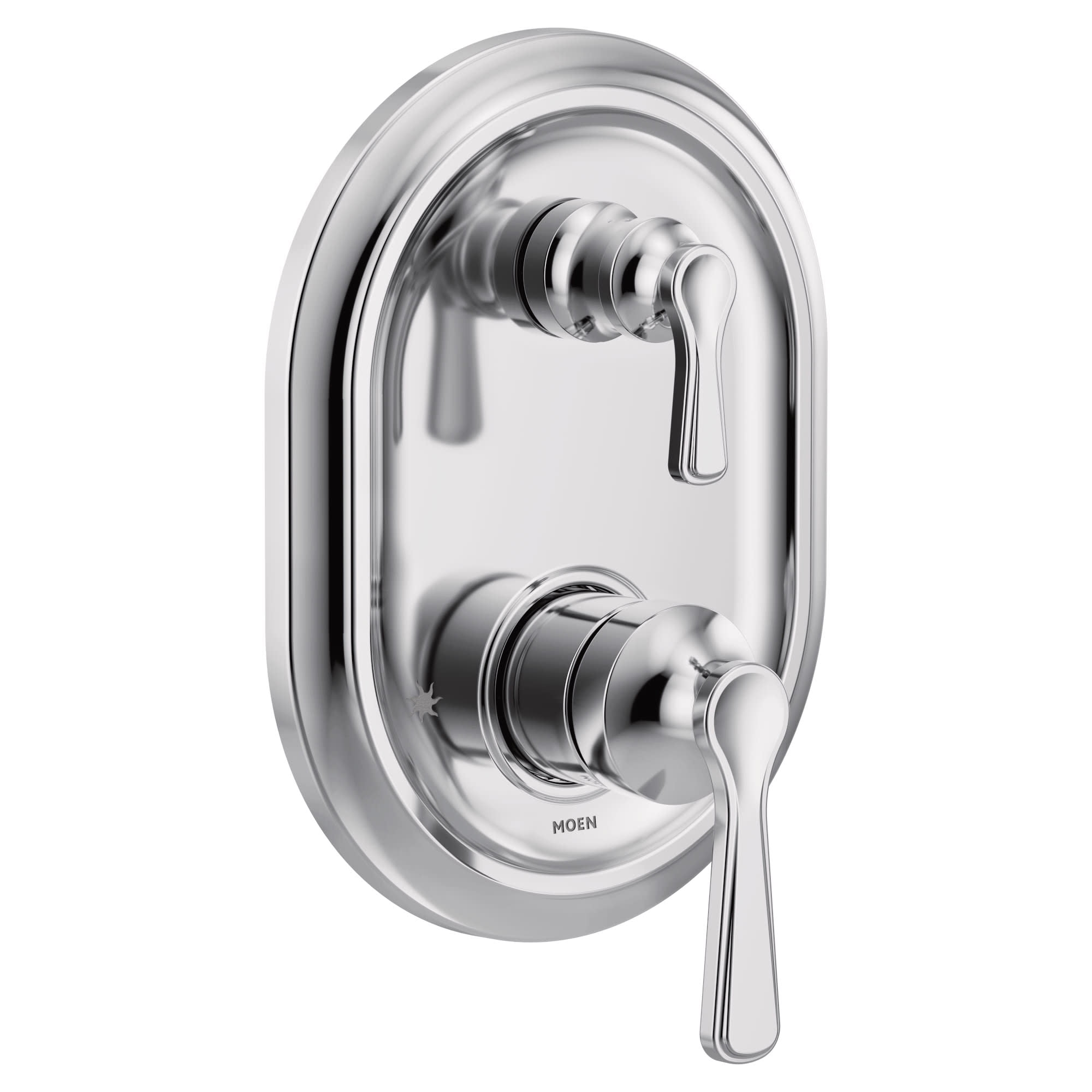 Chrome Dual Handle Modern Shower Trim with Transfer Valve
