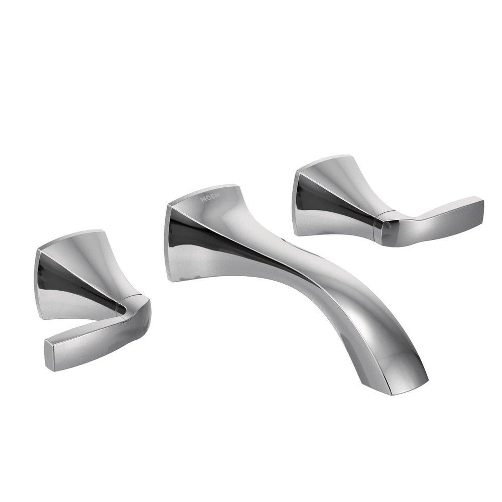 Moen Voss Chrome Two-Handle Wall Mount Bathroom Faucet