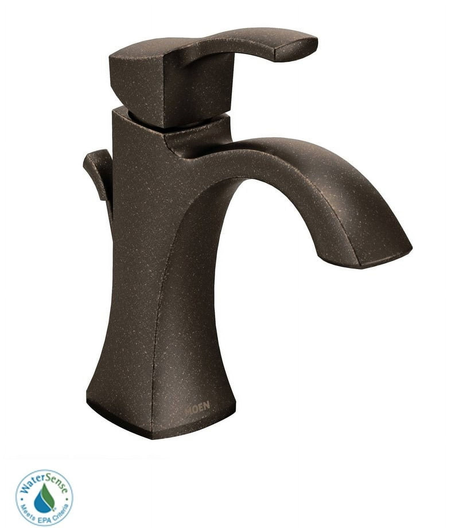 Transitional Oil Rubbed Bronze Single Hole Faucet with Drain
