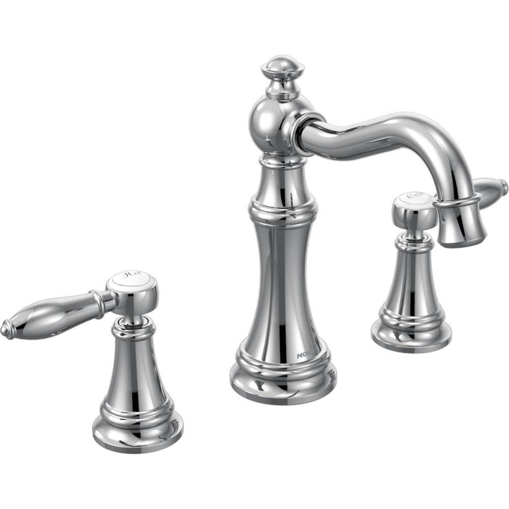 Polished Nickel Widespread Two-Handle Bathroom Faucet
