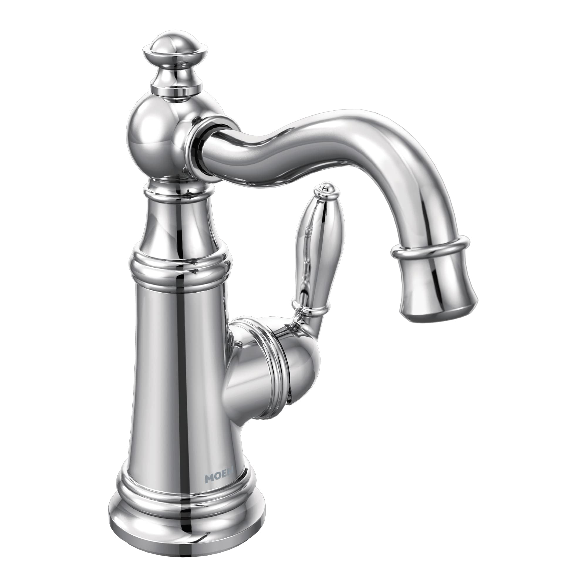 Polished Nickel Single Handle Bathroom Faucet with Drain Assembly