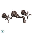 thumbnail image 1 of Moen Weymouth Oil Rubbed Bronze Two-Handle Wall Mount Bathroom Faucet, 1 of 3